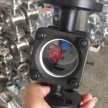 Flanged Double Glass Sight Glass With Impeller